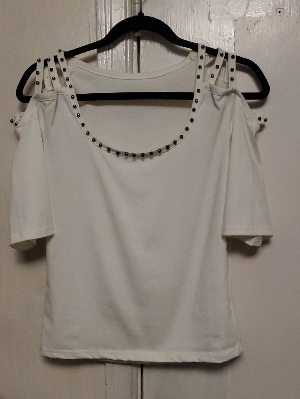 Studded Sleeve Top